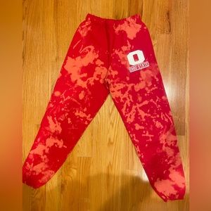Bleached Ohio state sweatpants. Size S.